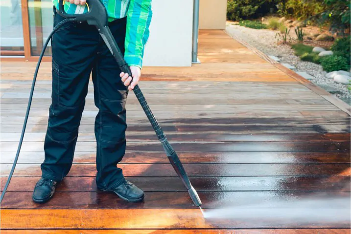 Power Washing on Deck - Fairfield County Deck Builders